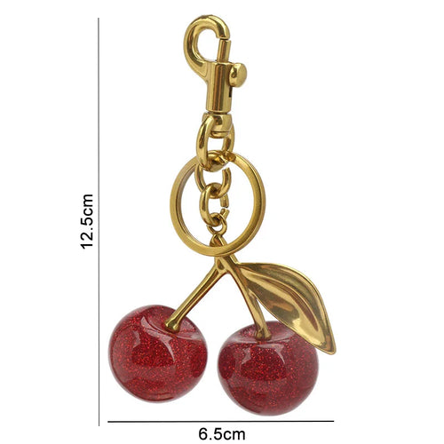 Cherry Charm Handbag Pendant Keychain